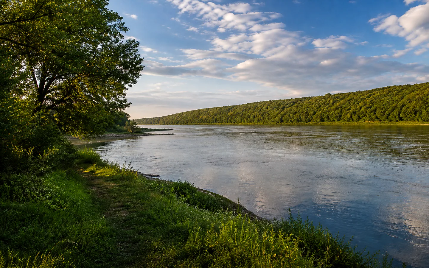 Берег Днестра у Холеркань