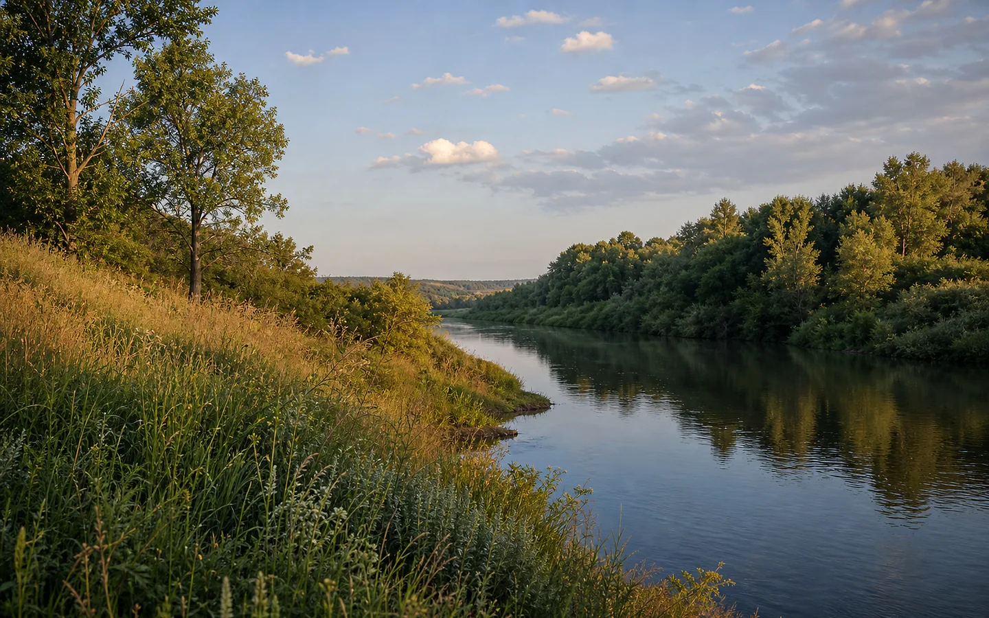 Берег Прута у Скулень